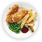 Kids Fish Fingers, Beans & Chips 